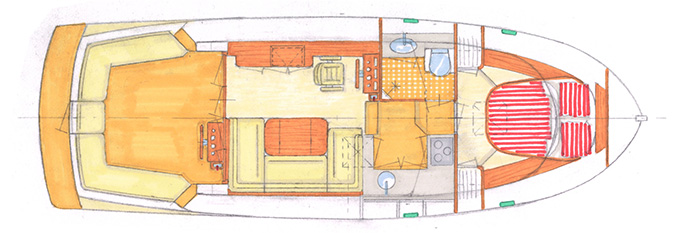 Gently 36' Hardtop inside