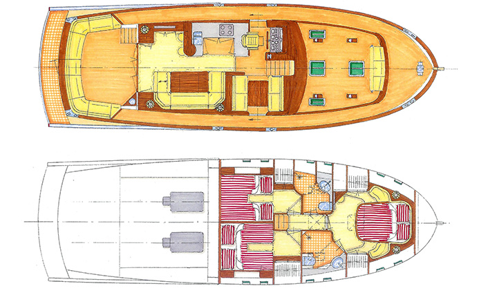 Gently 50' Trawler inside